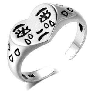 925 Unique Bohemian Tears of Love Sad Heart Ring | Color: Silver